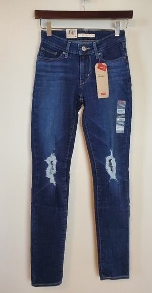 LEVI'S 711 Mid Rise Skinny Denim Jeans sz 24 NWT - Picture 6 of 10
